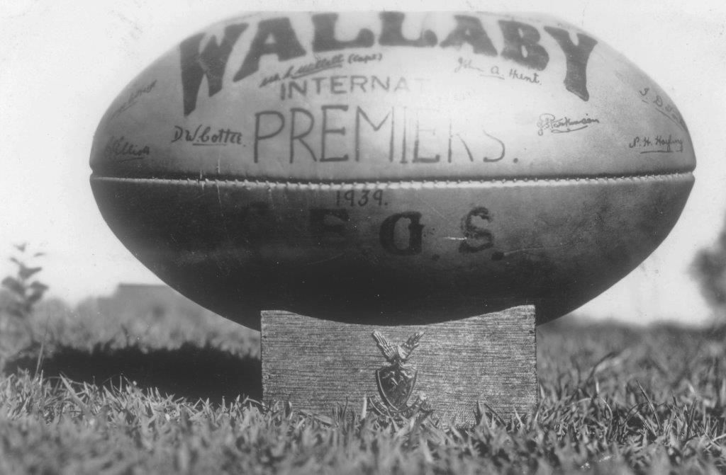 1939 Rugby Ball - Anglican Church Grammar School