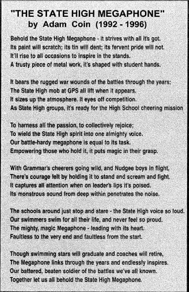 1990's Megaphone Poem - Brisbane State High School